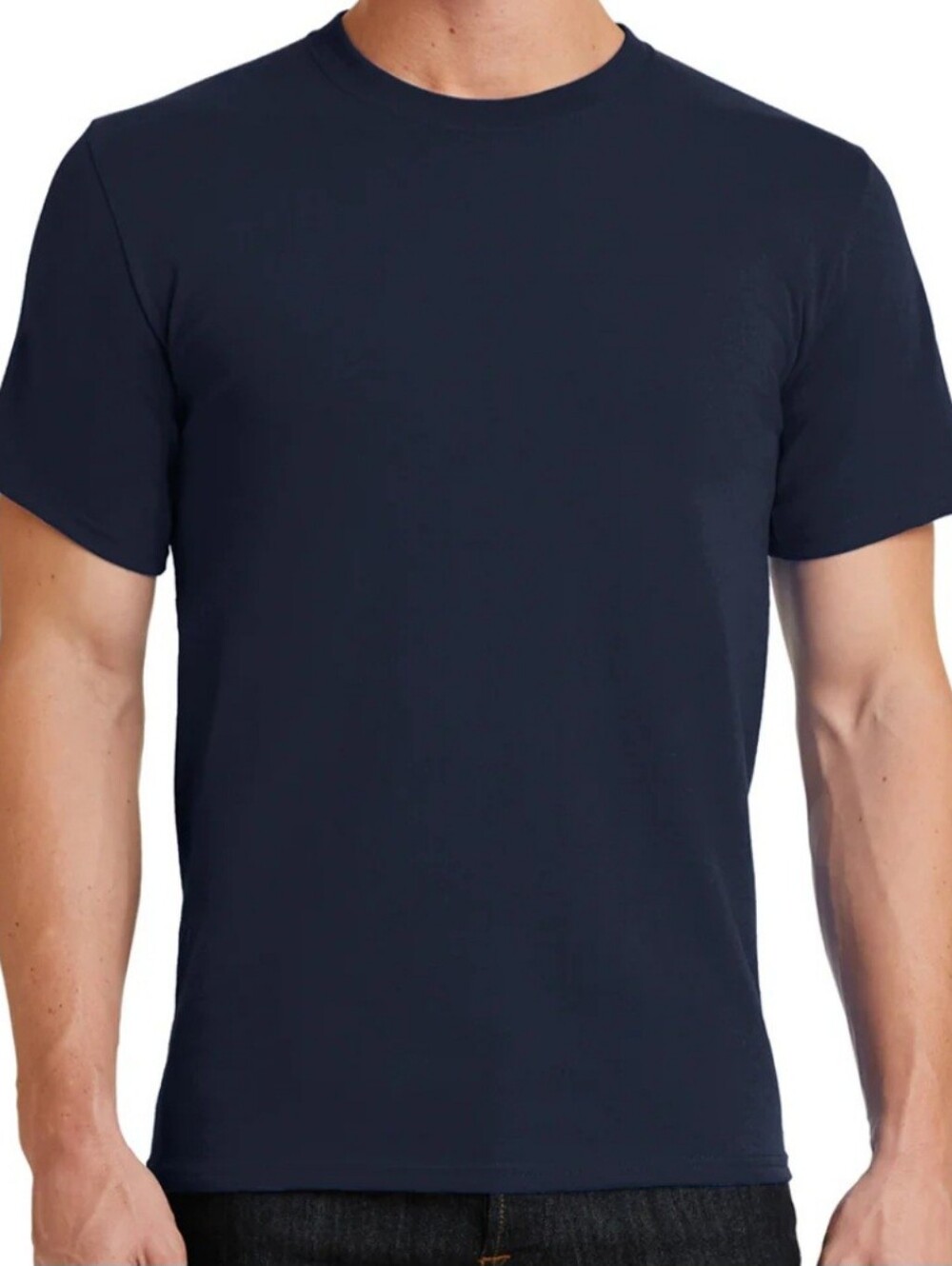 Classic Port & Company Men's Crew Neck T-Shirt - Navy, 5XL